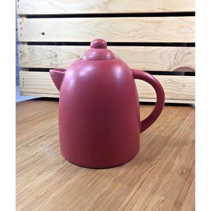 MSRF Inc. Design Studio Chicago Illinois Dark Orange Tangerine Teapot w/ Lid